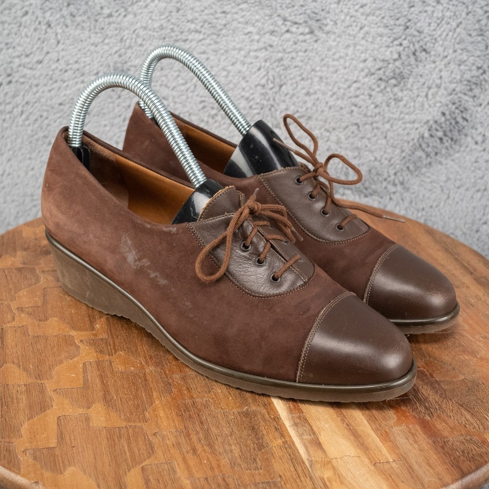 Swiss Made Schneider Dress Shoes UK 5.5 EU 39 US 8 Brown Suede Leather